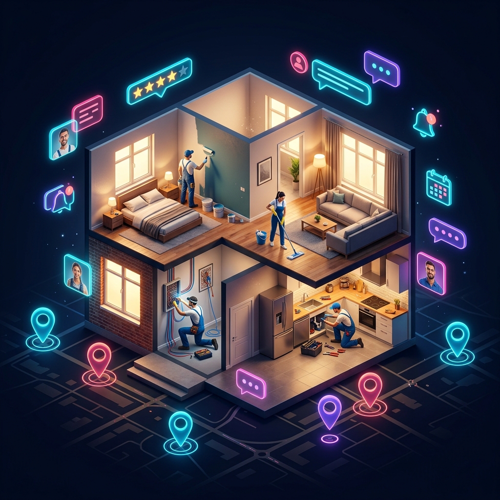 ServiConnect Home Services Illustration
